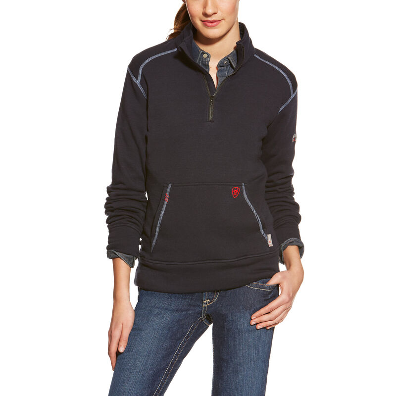 Ariat Work: FR Polartec Fleece 1/4 Zip Top Mujer - Azul Marino (YEAPW1523)